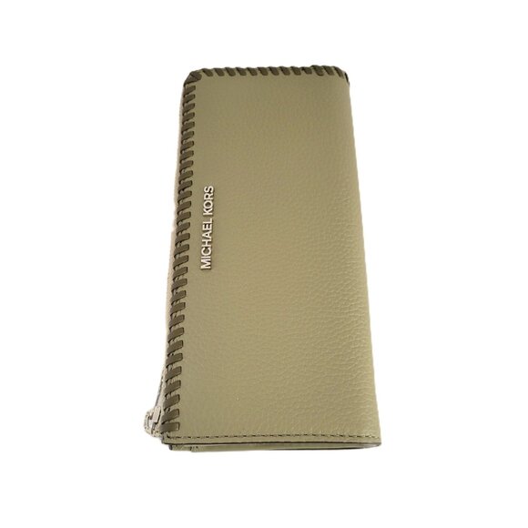Michael Kors Jet Set Travel Large Three Quarter Zip Wallet Thyme Multi Leather - Picture 4 of 6
